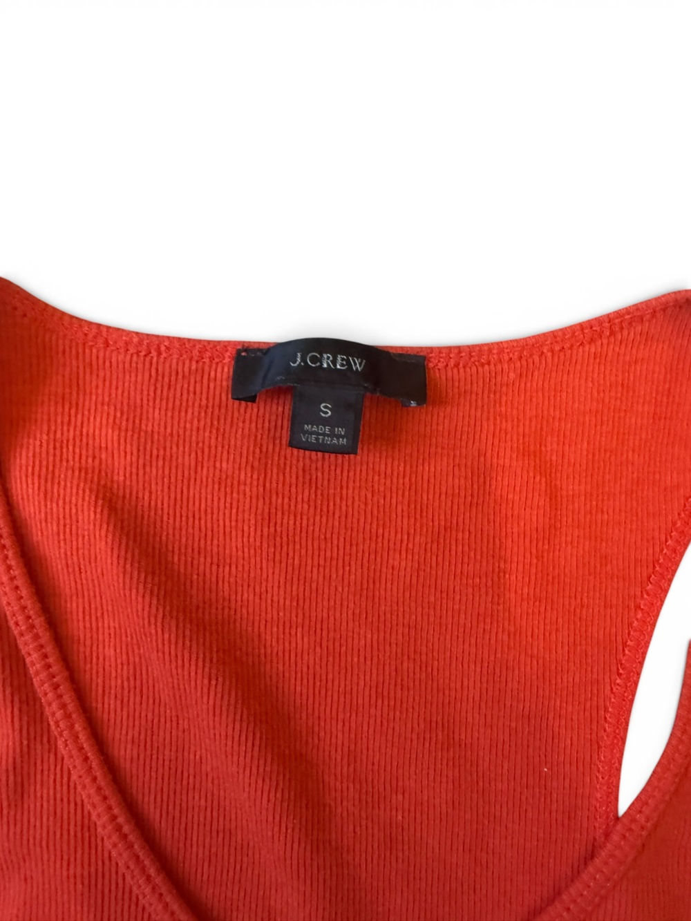 J.Crew Women's Ribbed Scoop-Neck Tank Top – orange – Size S - Picture 3 of 3